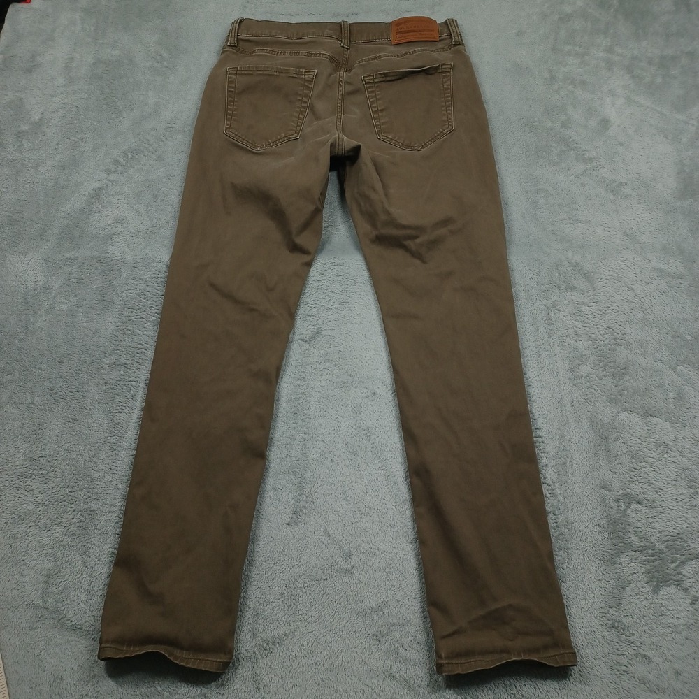 Lucky Brand Jeans Mens 29x30 Brown Denim Slim Straight 121 Preppy Modern - Picture 6 of 9